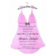 Lingerie Shower Invitations, Baby Doll Nightie, Picture Perfect